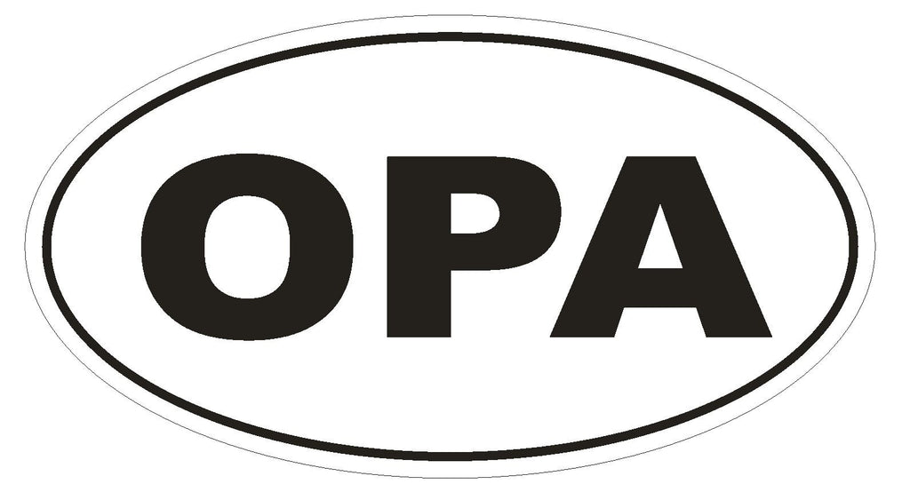 OPA Oval Bumper Sticker or Helmet Sticker D1870 Euro Oval Greek - Winter Park Products