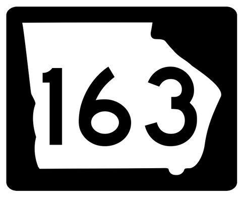 Georgia State Route 163 Sticker R3829 Highway Sign