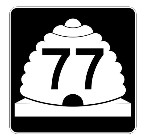 Utah State Highway 77 Sticker Decal R5411 Highway Route Sign