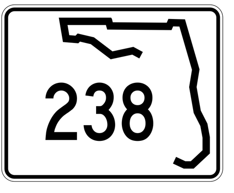 Florida State Road 238 Sticker Decal R1510 Highway Sign - Winter Park Products