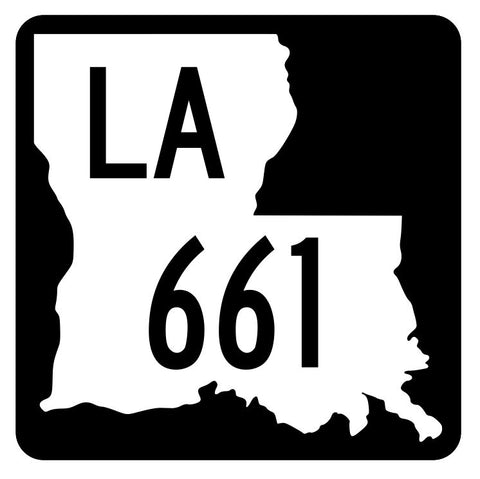 Louisiana State Highway 661 Sticker Decal R6048 Highway Route Sign
