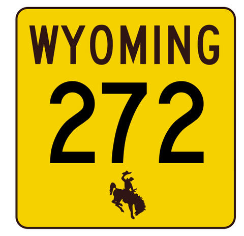 Wyoming Highway 272 Sticker R3494 Highway Sign
