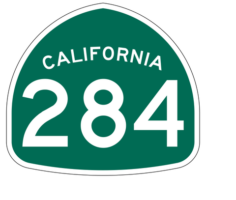 California State Route 284 Sticker Decal R1324 Highway Sign - Winter Park Products