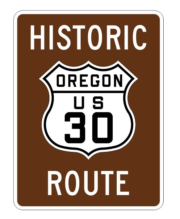 Historic Route 30 Sticker R3378 Highway Sign Oregon