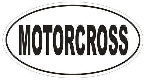 MOTORCROSS Oval Bumper Sticker or Helmet Sticker D1941 Euro Oval - Winter Park Products