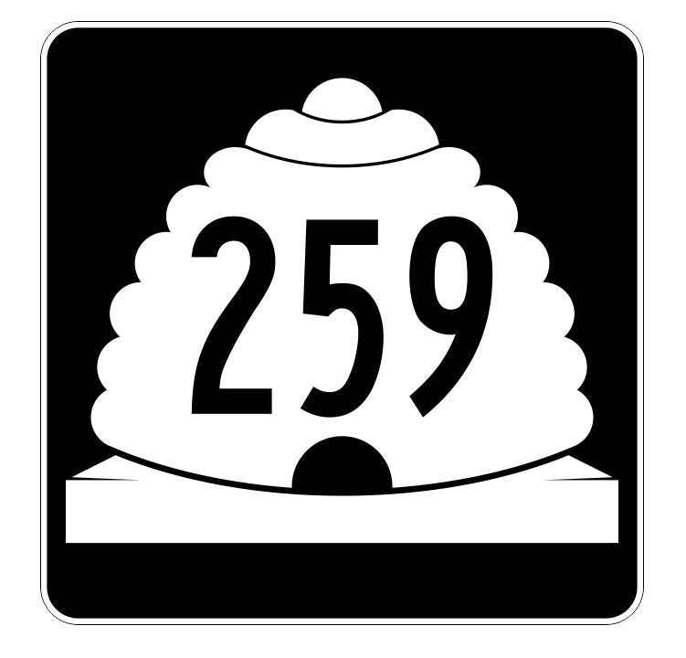 Utah State Highway 259 Sticker Decal R5531 Highway Route Sign