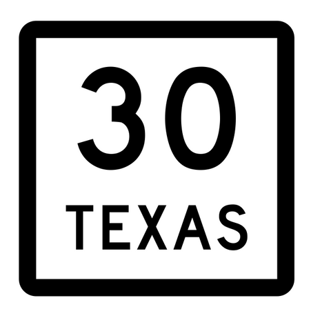 Texas State Highway 30 Sticker Decal R2284 Highway Sign - Winter Park Products