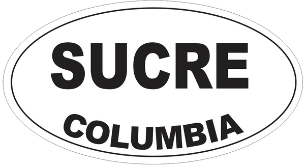 Sucre Columbia Oval Bumper Sticker or Helmet Sticker D4420 – Winter ...