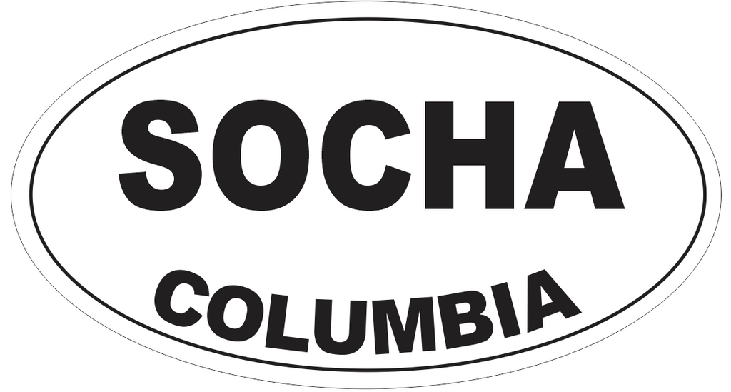 Socha Columbia Oval Bumper Sticker or Helmet Sticker D4350