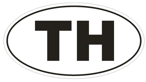 TH Thailand Oval Bumper Sticker or Helmet Sticker D2036 Country Code ...