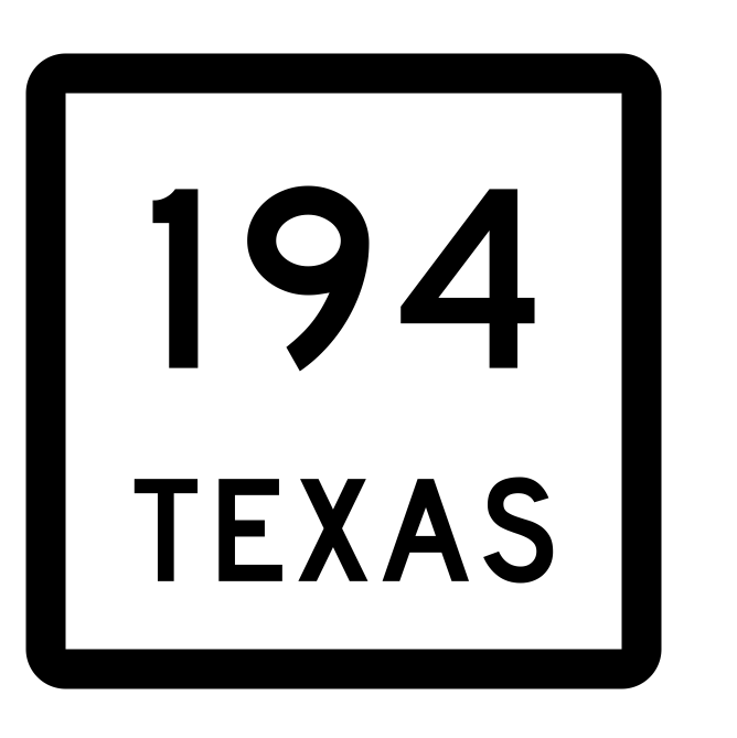 Texas State Highway 194 Sticker Decal R2491 Highway Sign