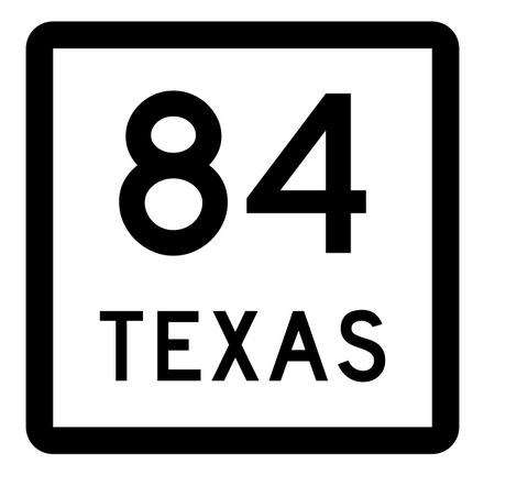 Texas State Highway 84 Sticker Decal R2385 Highway Sign - Winter Park Products