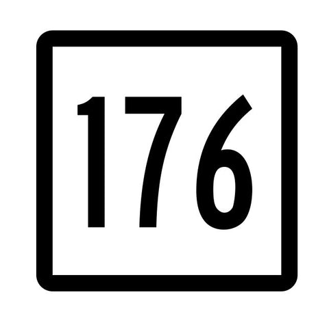 Connecticut State Highway 176 Sticker Decal R5186 Highway Route Sign