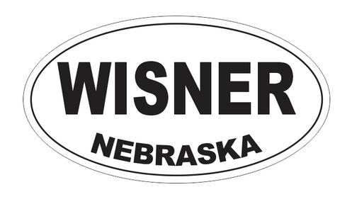 Wisner Nebraska Oval Bumper Sticker D7126 Euro Oval