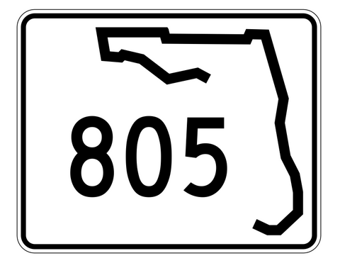 Florida State Road 805 Sticker Decal R1701 Highway Sign - Winter Park Products