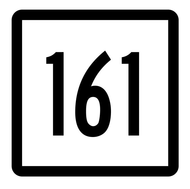 Connecticut State Highway 161 Sticker Decal R5172 Highway Route Sign