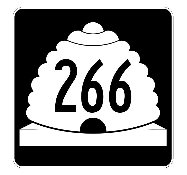 Utah State Highway 266 Sticker Decal R5537 Highway Route Sign