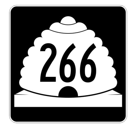 Utah State Highway 266 Sticker Decal R5537 Highway Route Sign