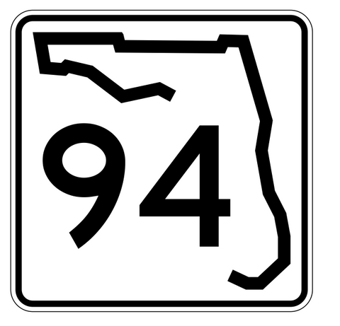 Florida State Road 94 Sticker Decal R1425 Highway Sign - Winter Park Products