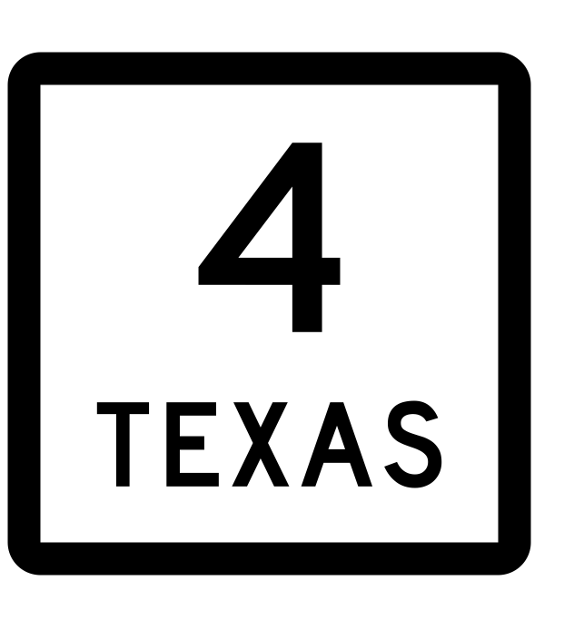 Texas State Highway 4 Sticker Decal R2258 Highway Sign - Winter Park Products