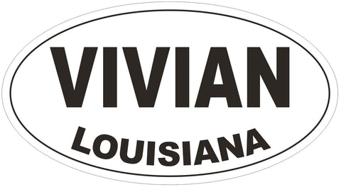 Vivian Louisiana Oval Bumper Sticker or Helmet Sticker D3879