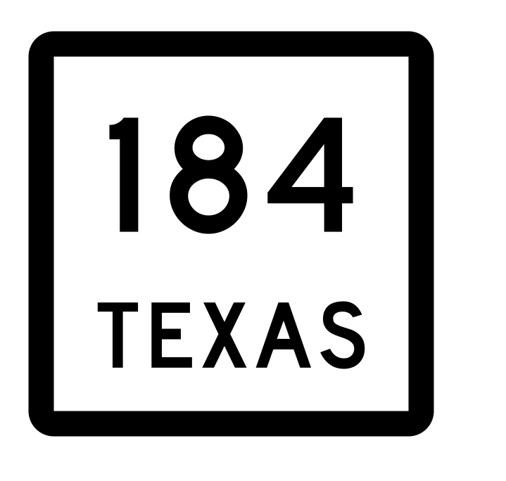 Texas State Highway 184 Sticker Decal R2482 Highway Sign