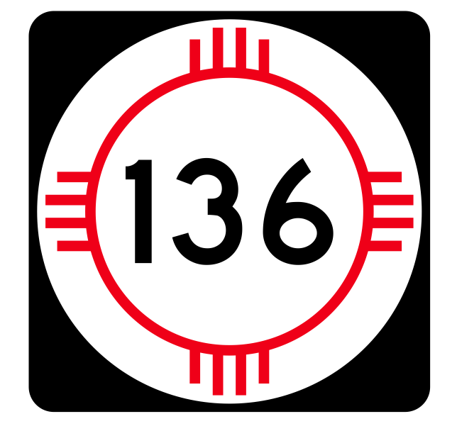 New Mexico State Road 136 Sticker R4148 Highway Sign Road Sign Decal