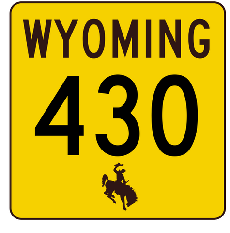 Wyoming Highway 430 Sticker R3539 Highway Sign