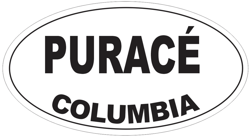 Purace Columbia Oval Bumper Sticker or Helmet Sticker D4415