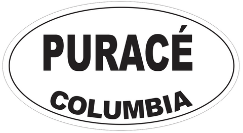 Purace Columbia Oval Bumper Sticker or Helmet Sticker D4415