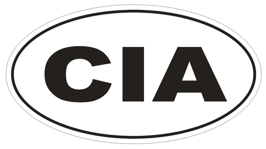 CIA Oval Bumper Sticker or Helmet Sticker D1614 Central Intelligence Agency Spy - Winter Park Products
