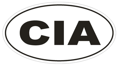CIA Oval Bumper Sticker or Helmet Sticker D1614 Central Intelligence Agency Spy - Winter Park Products