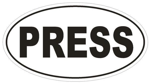 PRESS Oval Bumper Sticker or Helmet Sticker D1950 Euro Oval – Winter ...
