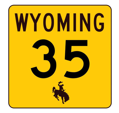 Wyoming Highway 35 Sticker R3395 Highway Sign