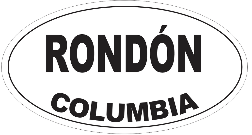 Rondon Columbia Oval Bumper Sticker or Helmet Sticker D4344