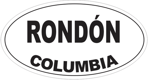 Rondon Columbia Oval Bumper Sticker or Helmet Sticker D4344