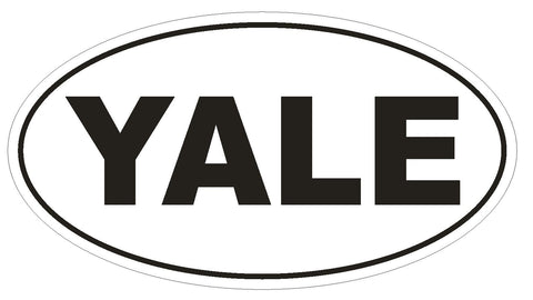 YALE Oval Bumper Sticker or Helmet Sticker D1829 Euro Oval University - Winter Park Products