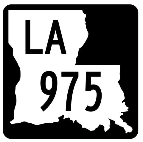 Louisiana State Highway 975 Sticker Decal R6237 Highway Route Sign