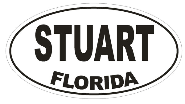 Stuart Florida Oval Bumper Sticker or Helmet Sticker D1337 Euro Oval ...