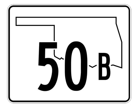 Oklahoma State Highway 50B Sticker Decal R5614 Highway Route Sign