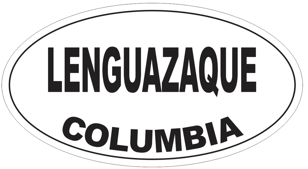 Lenguazaque Columbia Oval Bumper Sticker or Helmet Sticker D4849