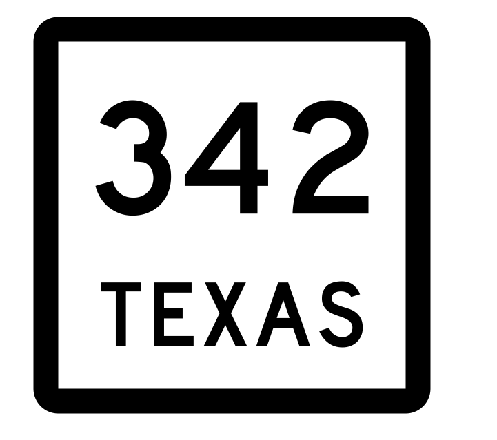 Texas State Highway 342 Sticker Decal R2637 Highway Sign