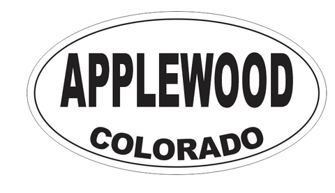 Applewood Colorado Oval Bumper Sticker D7142 Euro Oval