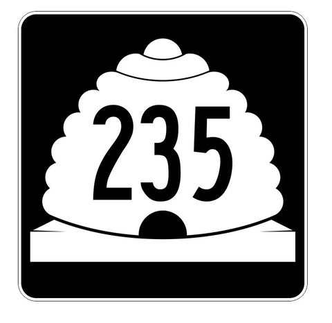 Utah State Highway 235 Sticker Decal R5524 Highway Route Sign