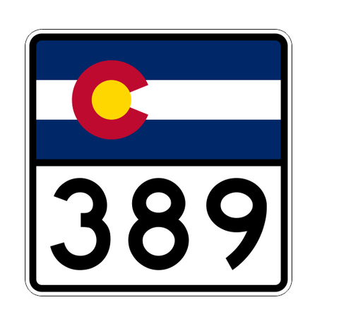 Colorado State Highway 389 Sticker Decal R2249 Highway Sign - Winter Park Products