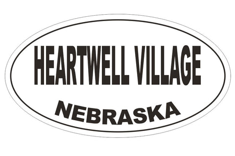 Heartwell Village Oval Bumper Sticker or Helmet Sticker D5078 Oval
