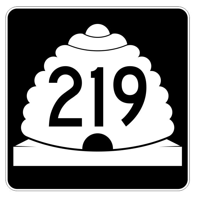 Utah State Highway 219 Sticker Decal R5516 Highway Route Sign