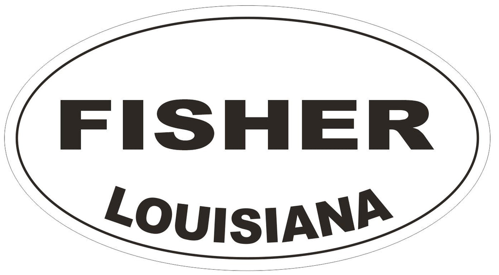 Fisher Louisiana Oval Bumper Sticker or Helmet Sticker D3915