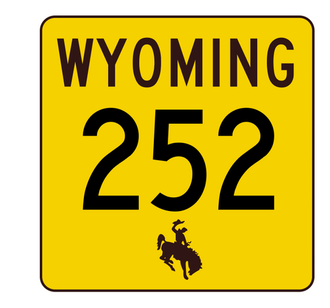 Wyoming Highway 252 Sticker R3484 Highway Sign