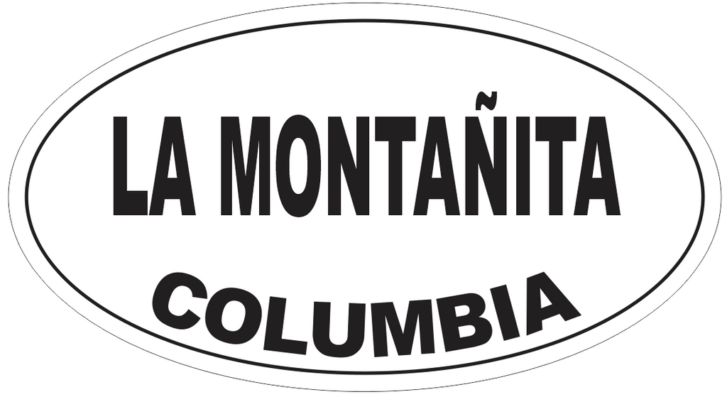 La Montanita Columbia Oval Bumper Sticker or Helmet Sticker D4993